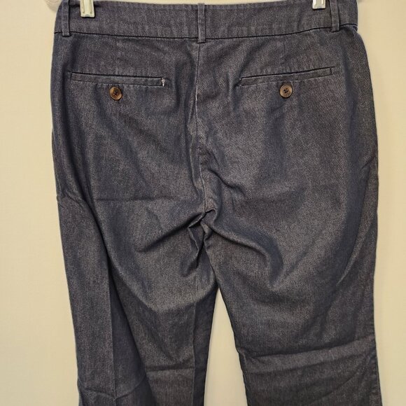 Lord & Taylor Pants 424 Fifth Women's Mid Rise Stretch Flat Front Blue Sz 6 EUC - Picture 6 of 10